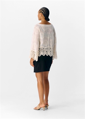 Lotte 3/4 bluse Sandshell Object 
